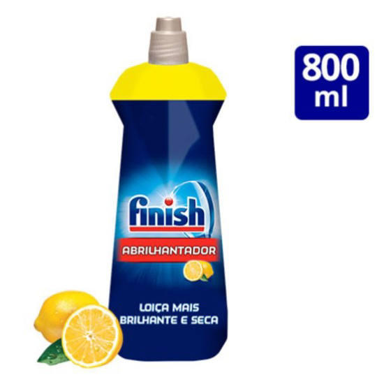 Imagem de Abrilhantador Máquina Loiça Brilho e Secagem Limão FINISH emb.800ml