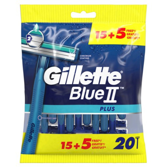 Imagem de Lâminas Descartáveis Blue II Plus GILLETTE emb.15 + 5grátis