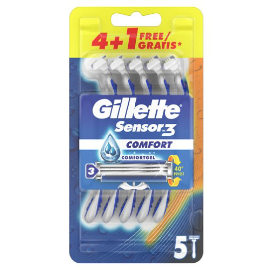 Imagem de Lâminas Descartáveis Sensor 3 Pele Sensível GILLETTE 4un + 1un