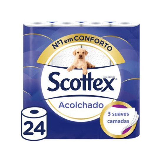 Imagem de Papel Higiénico Acolchoado SCOTTEX 24rolos