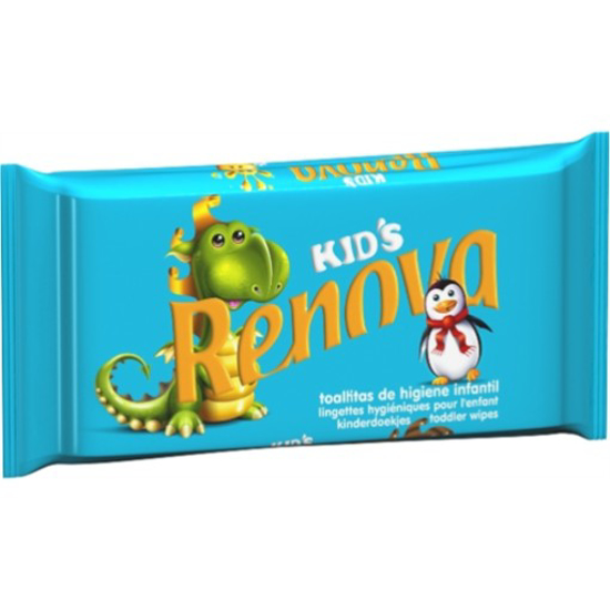 Imagem de Papel Higiénico Húmido Kid's Travel RENOVA 12un