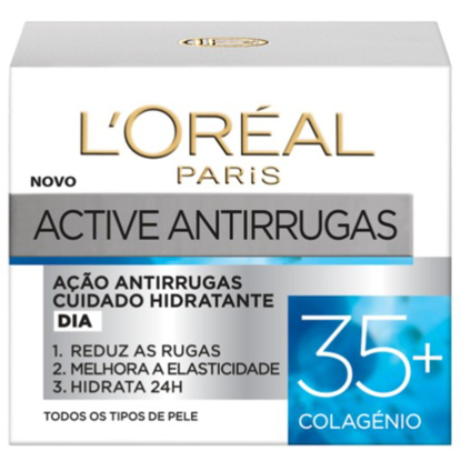 Mostrar detalhes para Creme de Dia Active Antirrugas 35+ L'ORÉAL PARIS emb.50ml Imagem de Creme de Dia Active Antirrugas 35+ L'ORÉAL PARIS emb.50ml