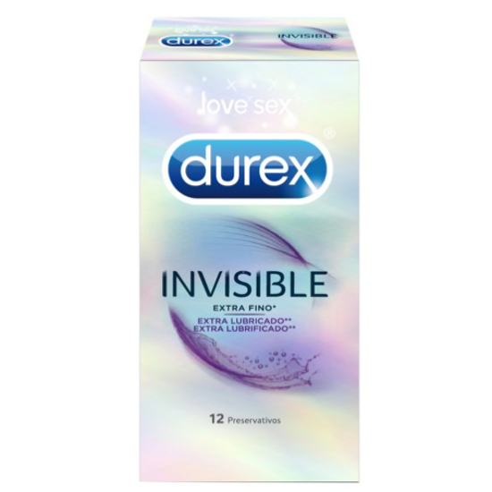 Imagem de Preservativo Invisible Extra Lubrificado DUREX 12un
