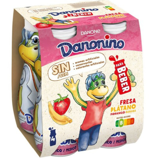 Imagem de Iogurte Infantil Líquido Morango e Banana Danonino DANONE emb.4x100g