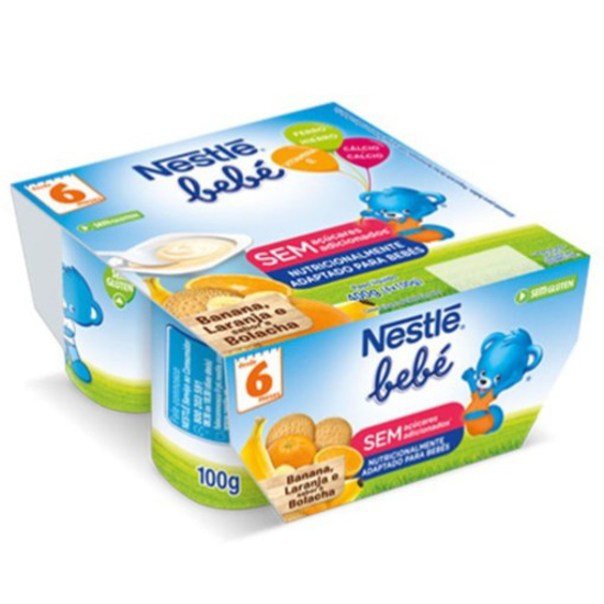 Imagem de Iogurte Bebé Banana, Laranja e Bolacha NESTLÉ emb.4x100g