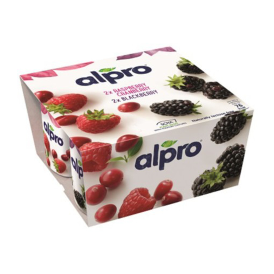 Imagem de Yofu Soja Pedaços Framboesa e Amora ALPRO emb.4x125g