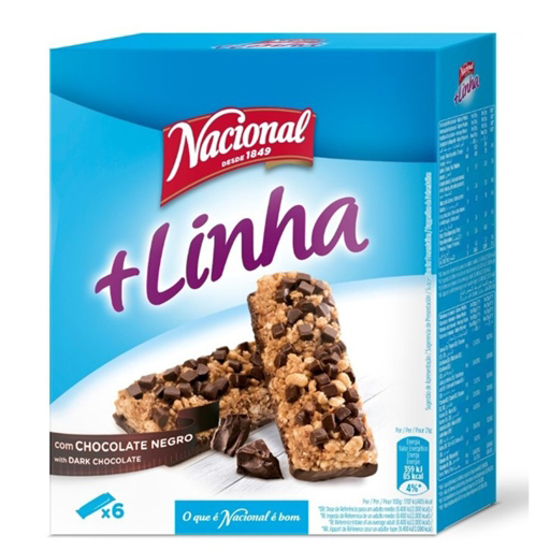 Imagem de Barras Cereais Linha Chocolate Negro NACIONAL emb.138gr (6un)