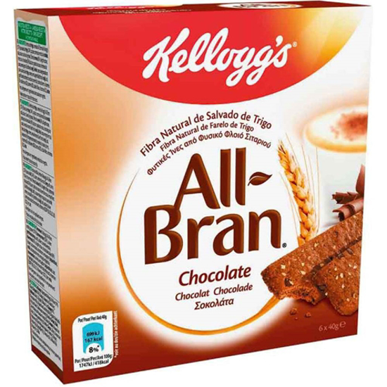 Imagem de Barras de Cereais All Bran Chocolate KELLOGG'S emb.240g