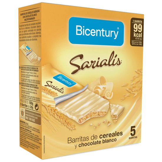 Imagem de Barras de Cereais Chocolate Branco BICENTURY emb.120g