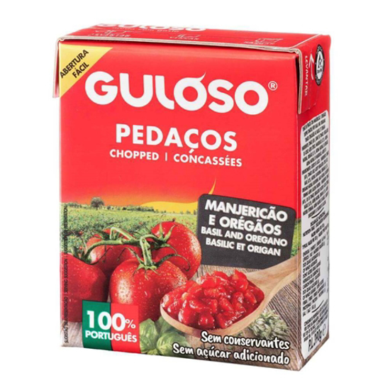 Imagem de Tomate em Pedaços com Manjericão e Orégãos GULOSO emb.390g