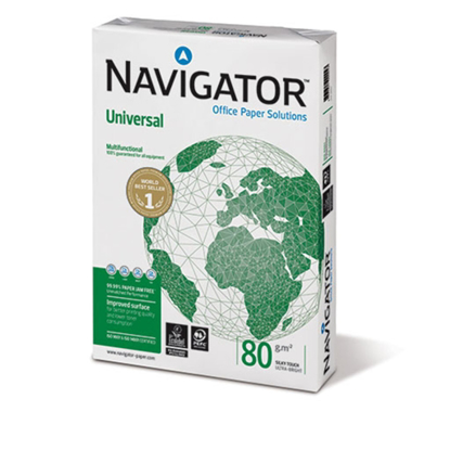 Mostrar detalhes para Resma Papel Impressão A4 80g NAVIGATOR 1un (500 Folhas) Imagem de Resma Papel Impressão A4 80g NAVIGATOR 1un (500 Folhas)