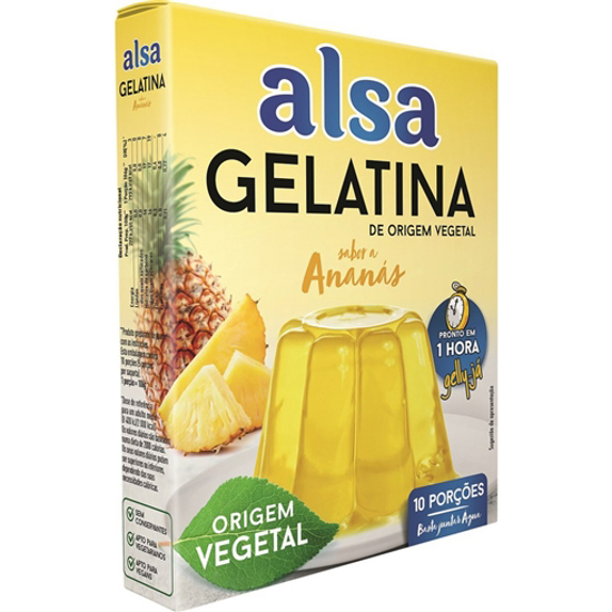 Imagem de Gelatina Pó Gelly Já Ananás ALSA emb.180g