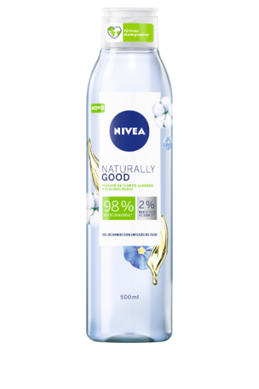 Imagem de Gel de Banho Flor de Algodão Naturally Good NIVEA 500ml