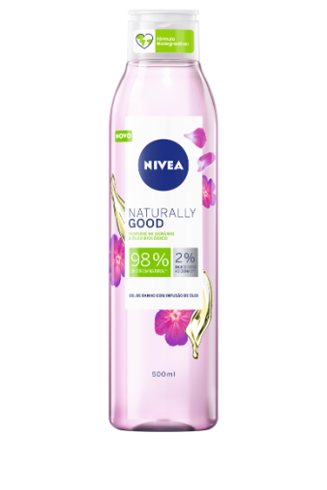 Imagem de Gel de Banho Gerânio Naturally Good NIVEA 500ml