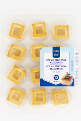 Mostrar detalhes para Vol-Au-Vent Quadrado 38Mm MAKRO CHEF 12un Imagem de Vol-Au-Vent Quadrado 38Mm MAKRO CHEF 12un