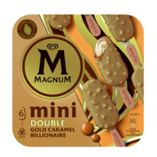 Imagem de Multi Pack Mini Double Gold Caramel MAGNUM 6un