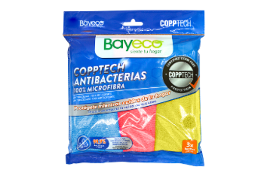 Imagem de Panos Copptech Antibacteriano BAYECO 3un