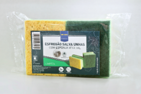 Imagem de Esfregão Salva Unhas Esponja Vegetal METRO PROFESSIONAL 2un
