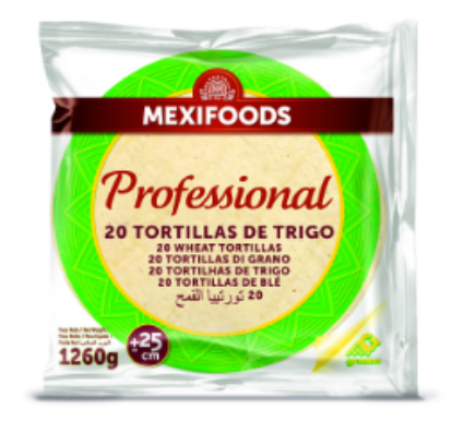 Mostrar detalhes para Tortilhas Wrap 25Cm MEXIFOODS 1260g 20un Imagem de Tortilhas Wrap 25Cm MEXIFOODS 1260g 20un