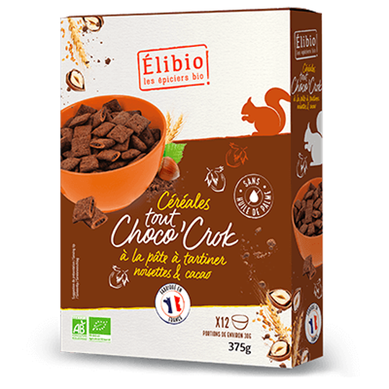 Imagem de Cereais De Chocolate Com Recheio De Avelãs E Cacaus ELIBIO 375g