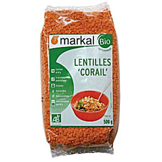 Imagem de Lentilhas Coral MARKAL 500g