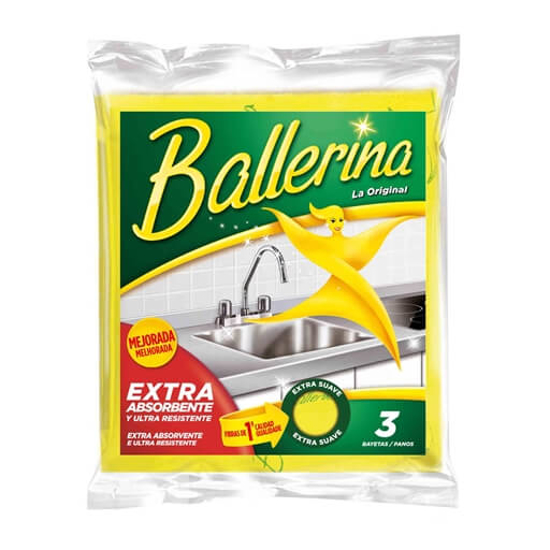 Imagem de Pano Multiusos BALLERINA 3un