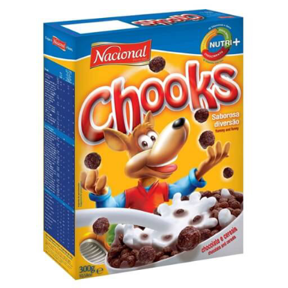 Mostrar detalhes para Cereais Chooks Chocolate NACIONAL emb.300g Imagem de Cereais Chooks Chocolate NACIONAL emb.300g