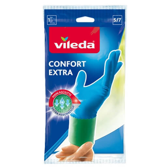 Imagem de Luvas Duráveis Comfort Extra Tam. S/M VILEDA 1un