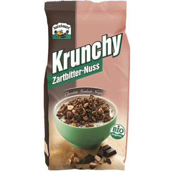 Imagem de Krunchy Granola e Avelã Chocolate Preto Biológica BARNHOUSE emb.375g