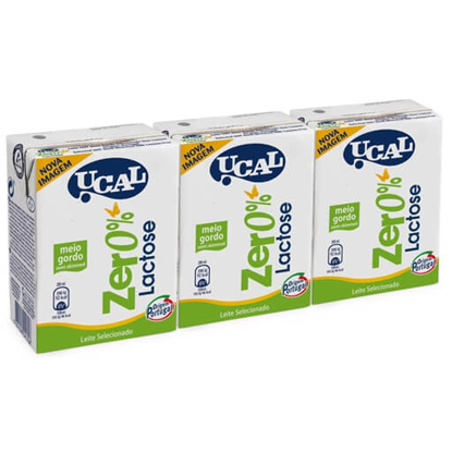 Mostrar detalhes para Leite UHT Meio Gordo sem Lactose UCAL emb.3x200ml Imagem de Leite UHT Meio Gordo sem Lactose UCAL emb.3x200ml