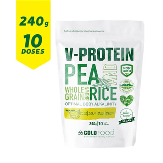 Imagem de Proteina V-Protein Vegetal Banana GOLDNUTRITION 240g