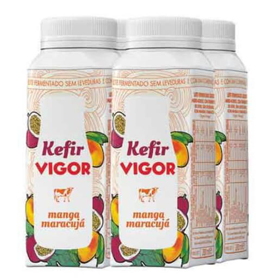 Imagem de Leite Kefir Manga e Maracujá VIGOR emb.4x200ml