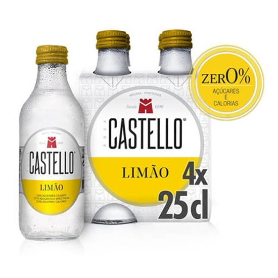 Imagem de Água com Gás de Limão CASTELLO emb.4x25cl