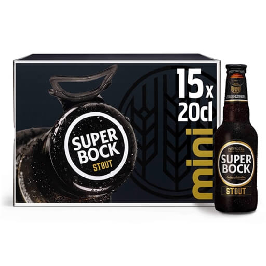 Imagem de Cerveja com Álcool Preta Mini SUPER BOCK STOUT emb.15x20cl