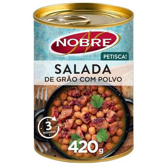 Imagem de Salada de Grão de Bico com Polvo NOBRE emb.420g