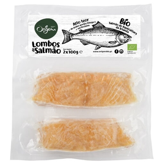 Imagem de Lombos de Salmão Biológicos ORIGENS BIO emb.2x100g Congelados