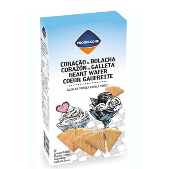 Imagem de Bolachas Wafer Corações de Baunilha PROGELCONE emb.125g