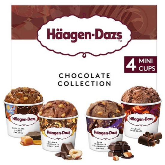 Imagem de Gelado Chocolate Collection Minicups HÄAGEN-DAZS emb.4x95ml