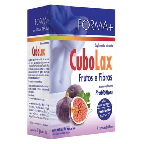 Imagem de Suplemento Alimentar Cubolax Frutos e Fibra FORMA+ emb.8un