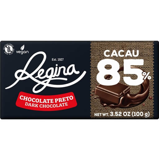 Imagem de Tablete de Chocolate 85% Cacau sem Glúten REGINA emb.100g