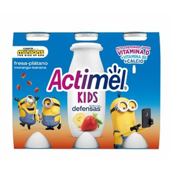 Imagem de Iogurte Líquido Infantil Morango e Banana ACTIMEL emb.6x100g