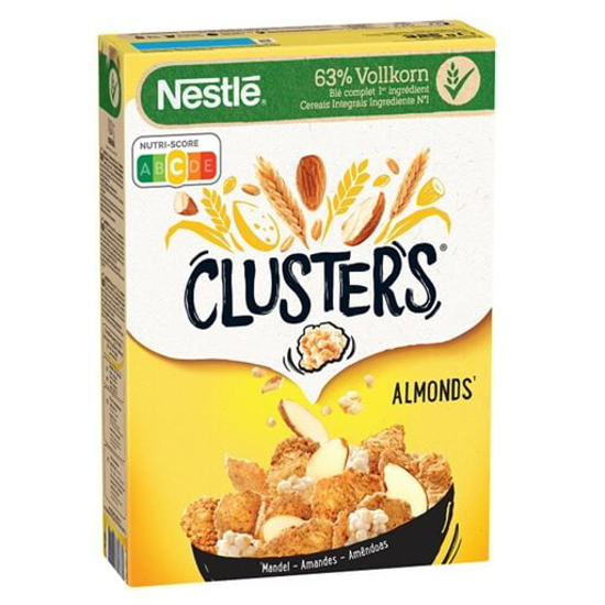 Imagem de Cereais de Trigo Integral com Pedaços de Amêndoa Clusters CLUSTERS emb.325g