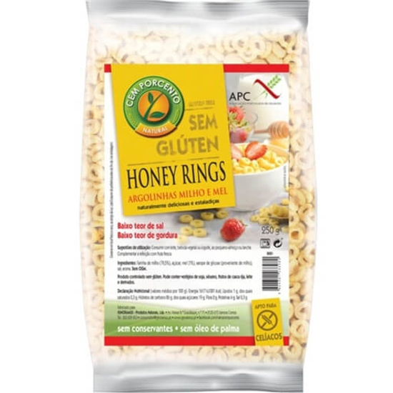 Imagem de Honey Rings sem Glúten CEM PORCENTO emb.250g