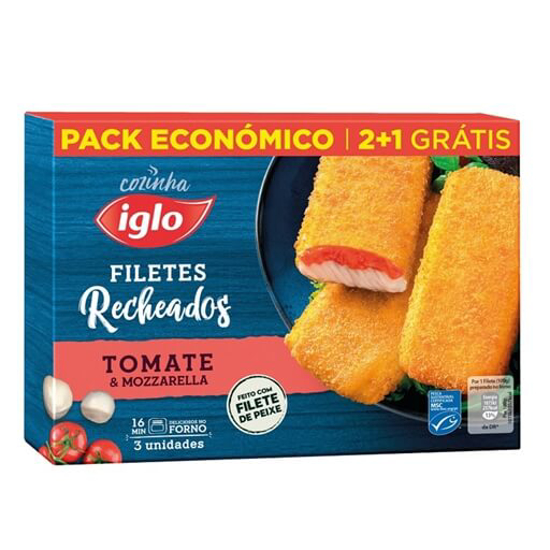 Imagem de Filetes Recheados Tomate & Mozzarella IGLO emb.300gr (3un)