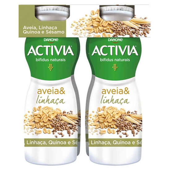 Imagem de Iogurte Líquido Bifidus Aveia e Linhaça ACTIVIA emb.4x155g