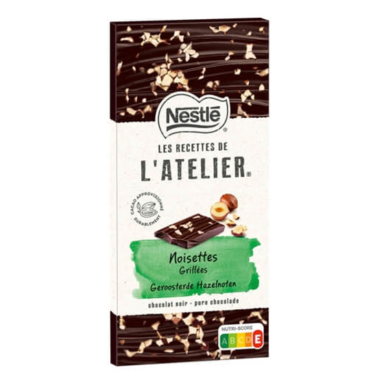 Imagem de Tablete de Chocolate Negro com Avelã Le Recettes de L'Atelier NESTLÉ emb.115g