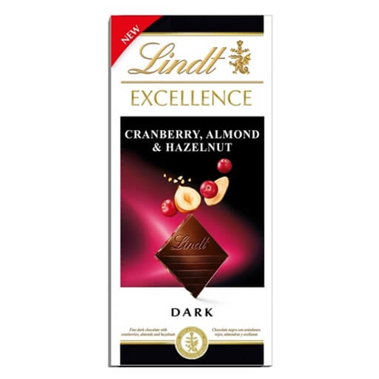 Imagem de Tablete Excellence Arandos, Amêndoas e Avelãs LINDT emb.100g