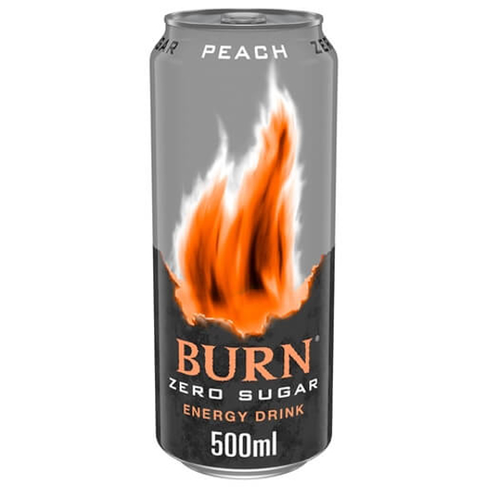 Imagem de Bebida Energética Pêssego sem Açúcares Adicionados BURN garrafa 50cl