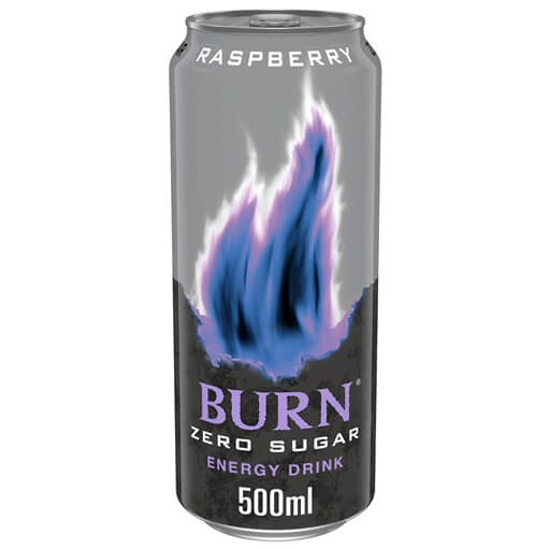 Imagem de Bebida Energética Framboesa sem Açúcares Adicionados BURN garrafa 50cl