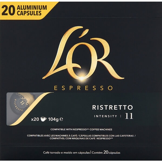 Imagem de Cápsulas de Café Espresso Ristretto Compatível com Nespresso Int 11 L'OR emb.20un